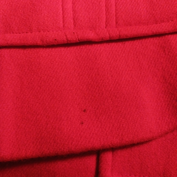 Vintage Tomato Red Blazer Union Label Pockets Wool Like Small / Medium - Picture 4 of 4